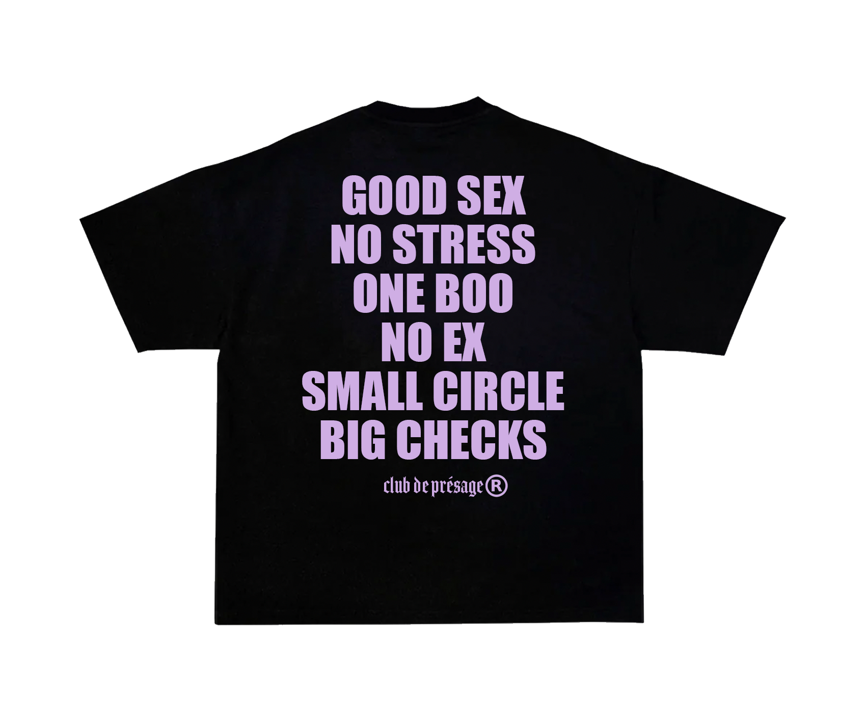 Good Sex No Stress Shirt On Back One Boo No Ex Small Circle Big Checks  Unisex Fit